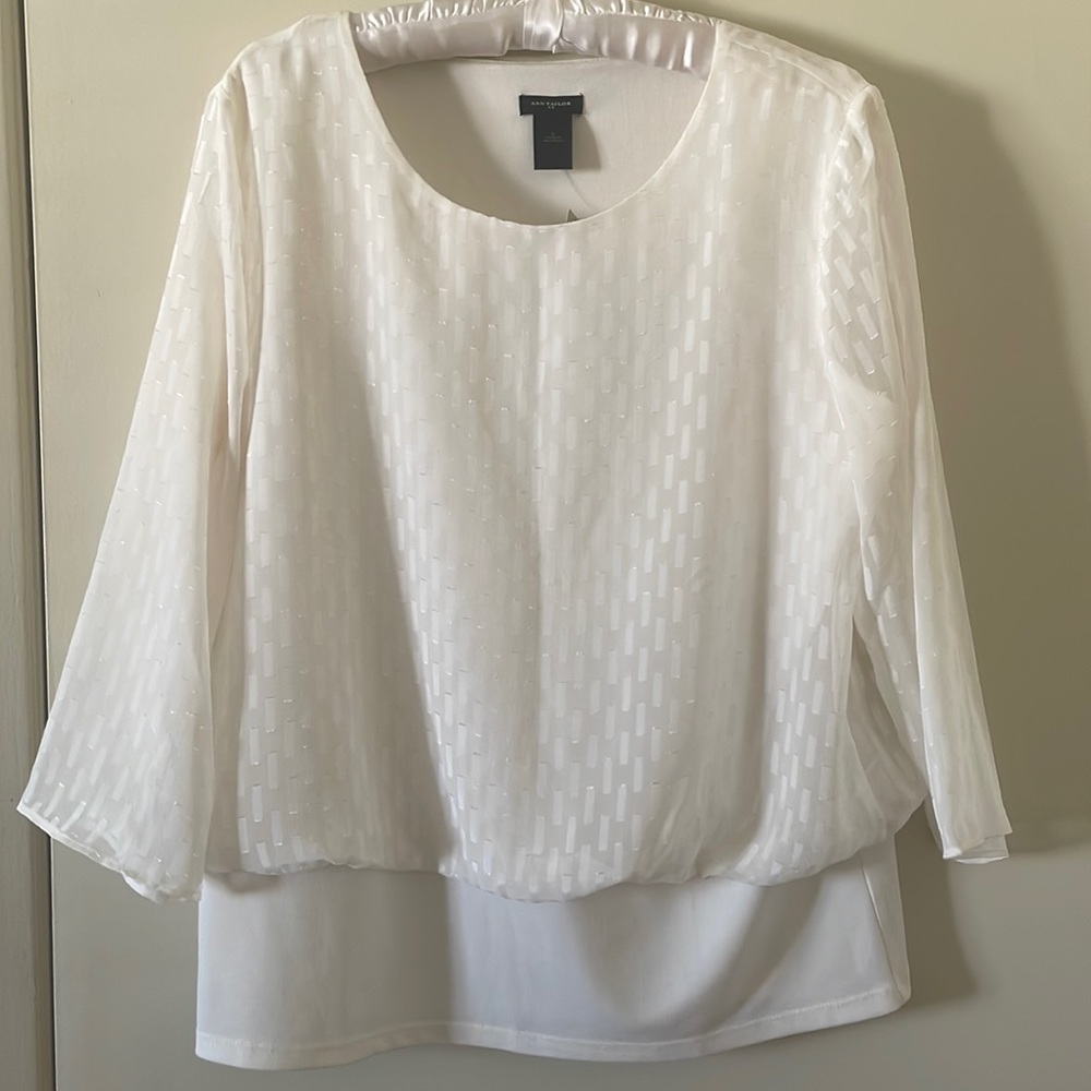 Brand New Ann Taylor White Blouse